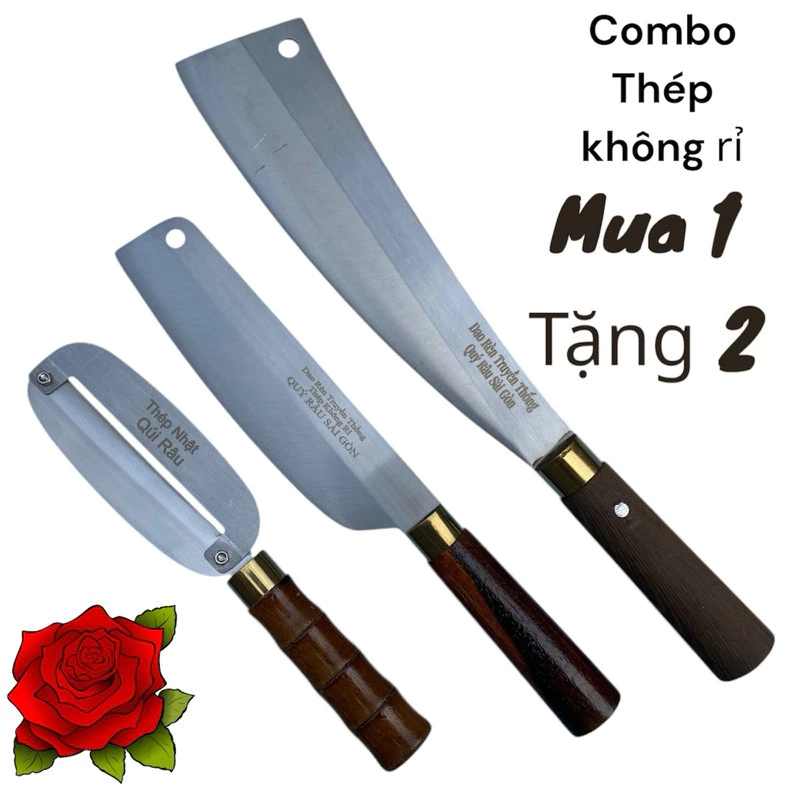 Combo 3 dao thép không rỉ