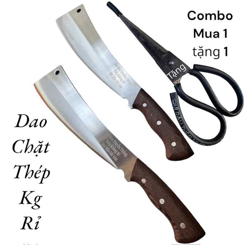 Combo dao chặt thép không rỉ