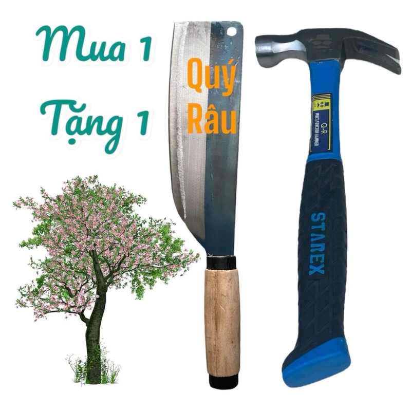Combo dao chặt xương và búa nhổ đinh